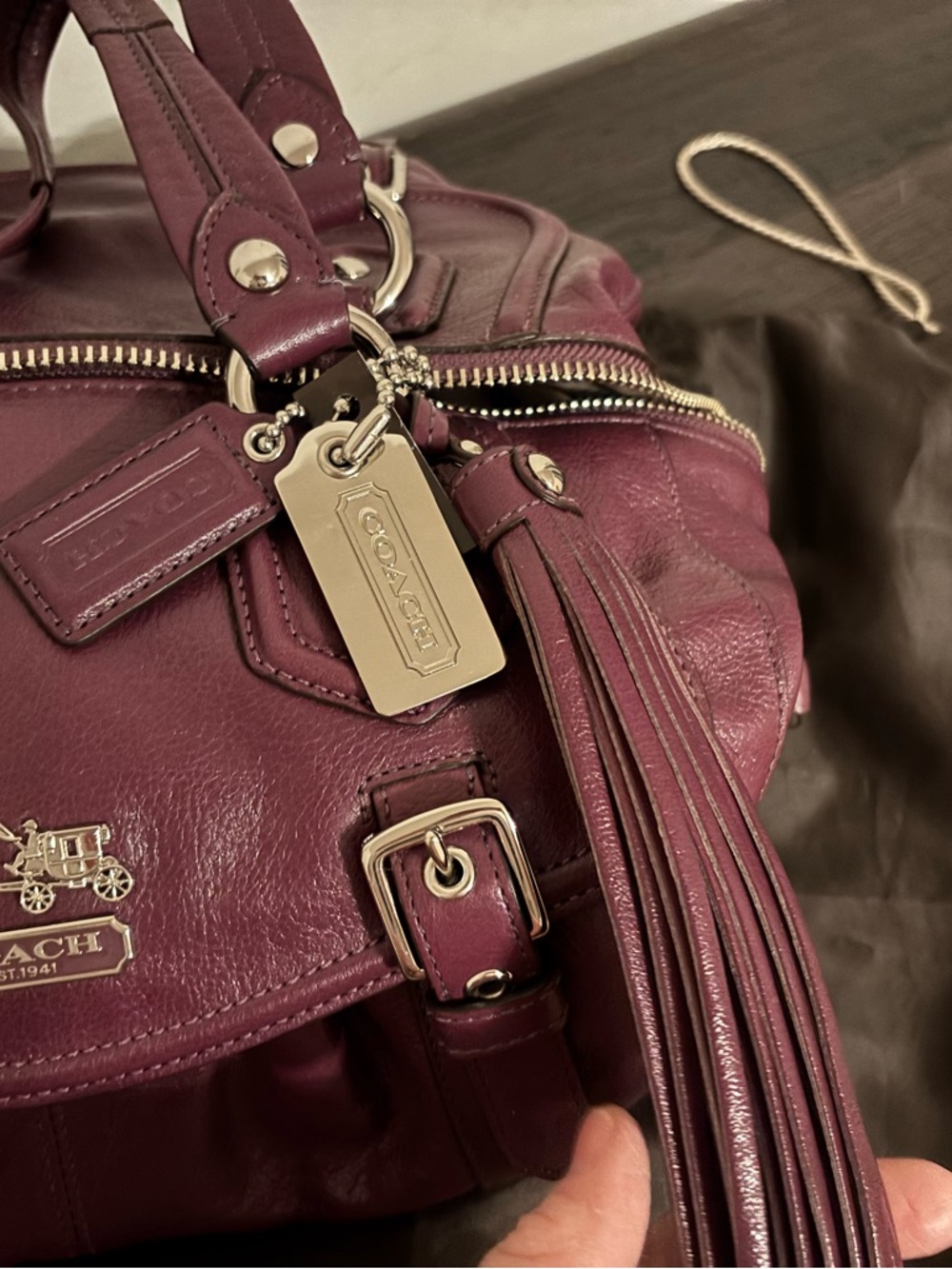 Coach Madison Brynne leather satchel - Picture 6 of 8